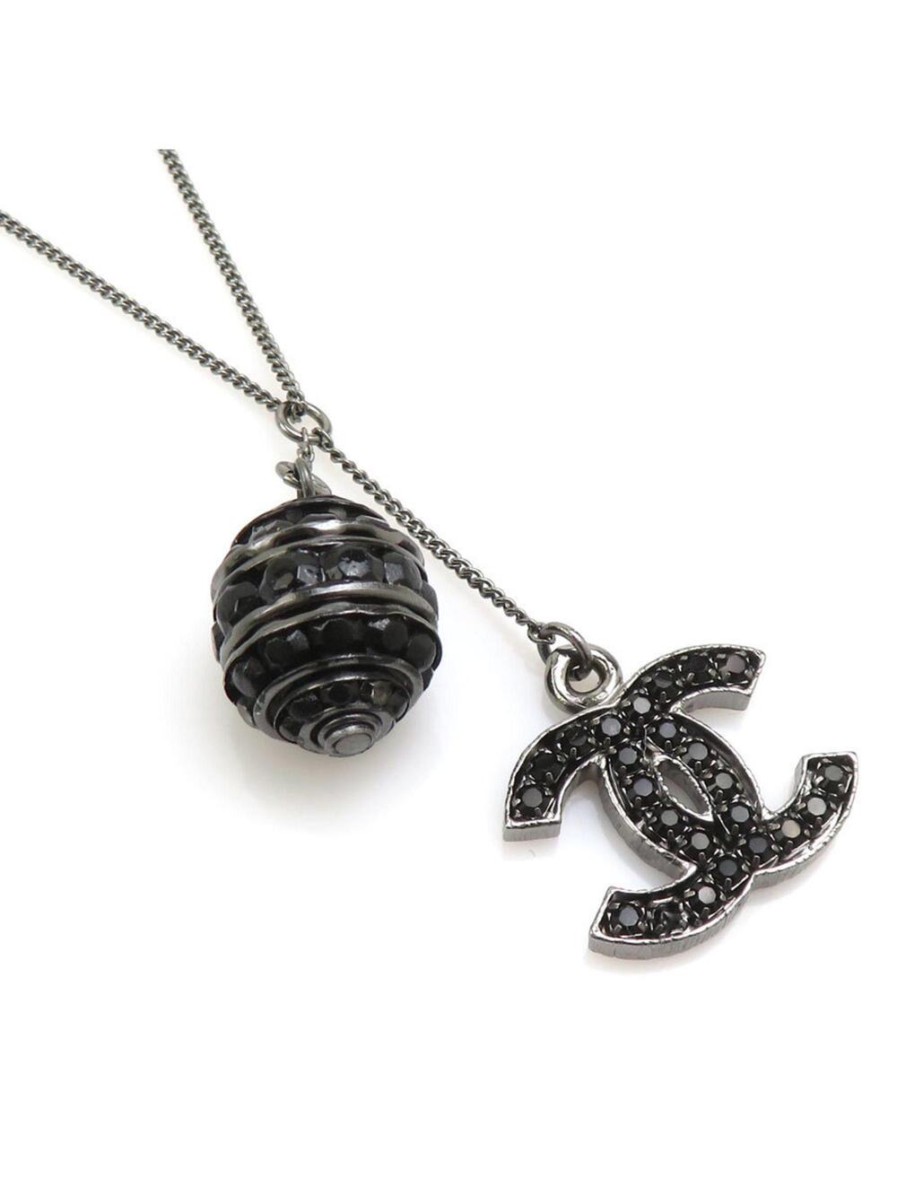 Chanel Cc Logo Pendant Necklace Metal #244538C74B